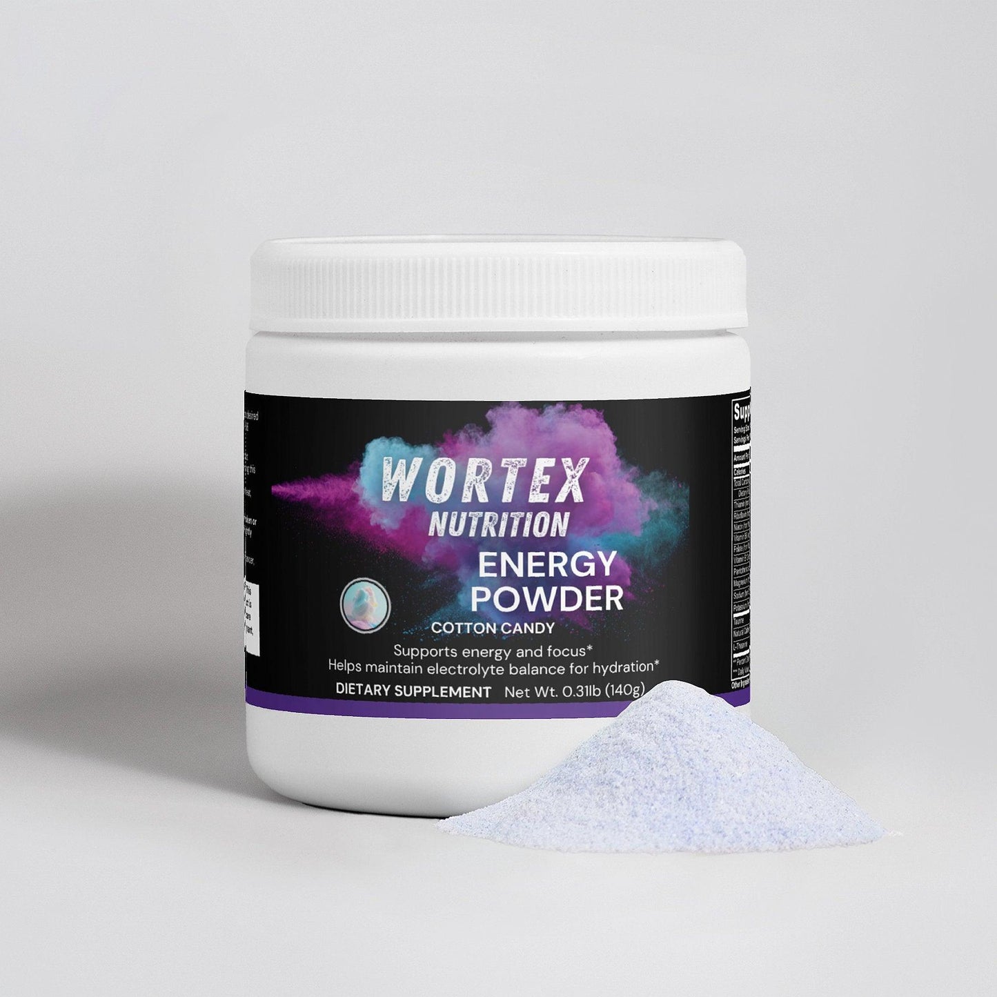 Energy Powder (Cotton Candy) - Wortex Nutrition