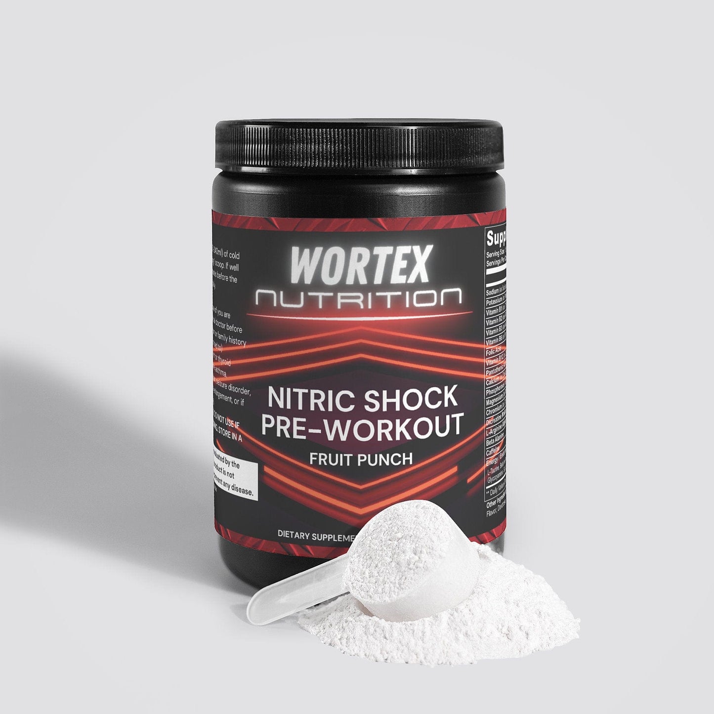 Nitric Shock Pre-Workout Powder (Fruit Punch) - Wortex Nutrition