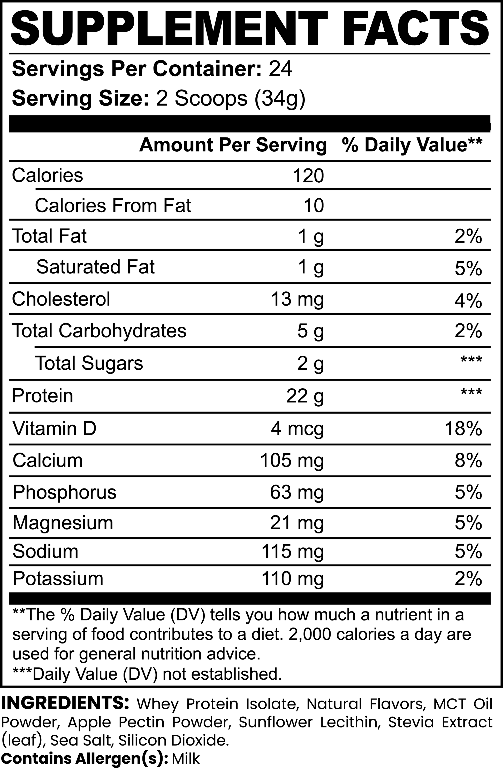 Advanced 100% Whey Protein Isolate (Vanilla) - Wortex Nutrition